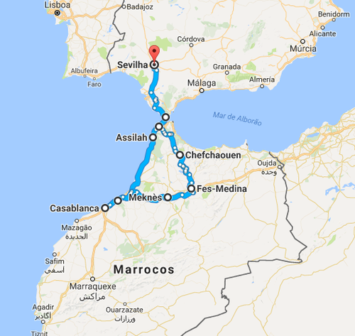 mapa marrocos