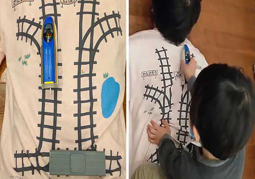HD Pai cria t-shirt para o filho lhe fazer massage