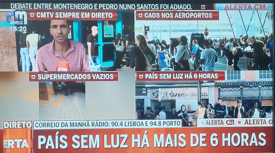«Às escuras» em pleno dia de sol