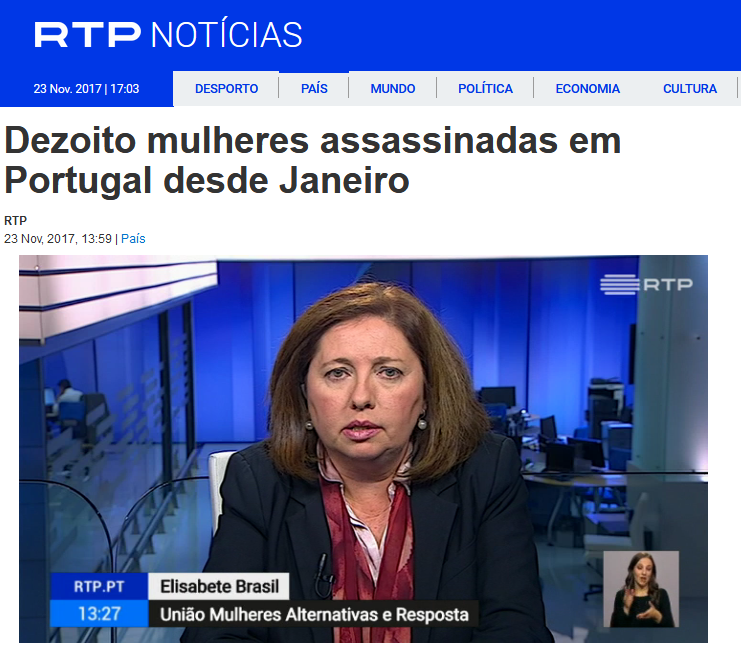 Telejornal, R.T.P., 23/11/2017.