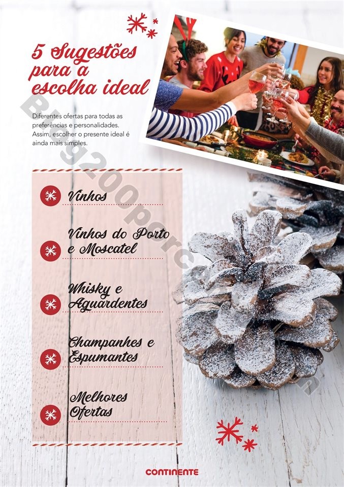 folheto promoções Continente Natal bebidas 29out-23dez
