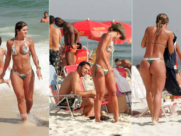 Celebridades - Latino e Mirela Santos na Barra