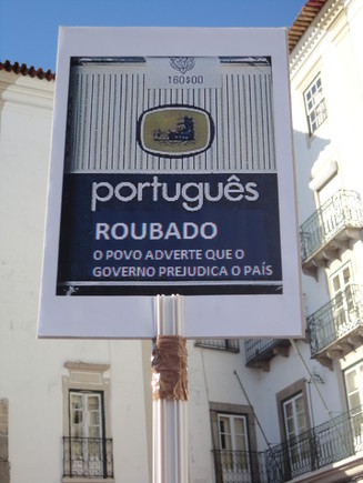 Manif 15/9 Português roubado, em Évora